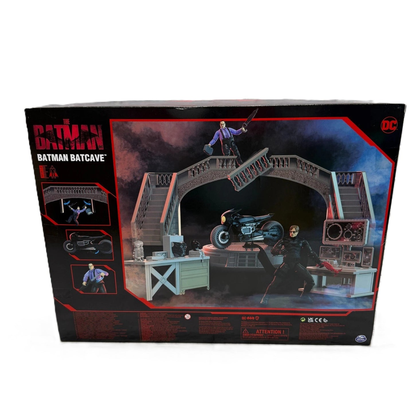 DC Comics The Batman Batcave with Exclusive Batman and Penguin Action Play Set