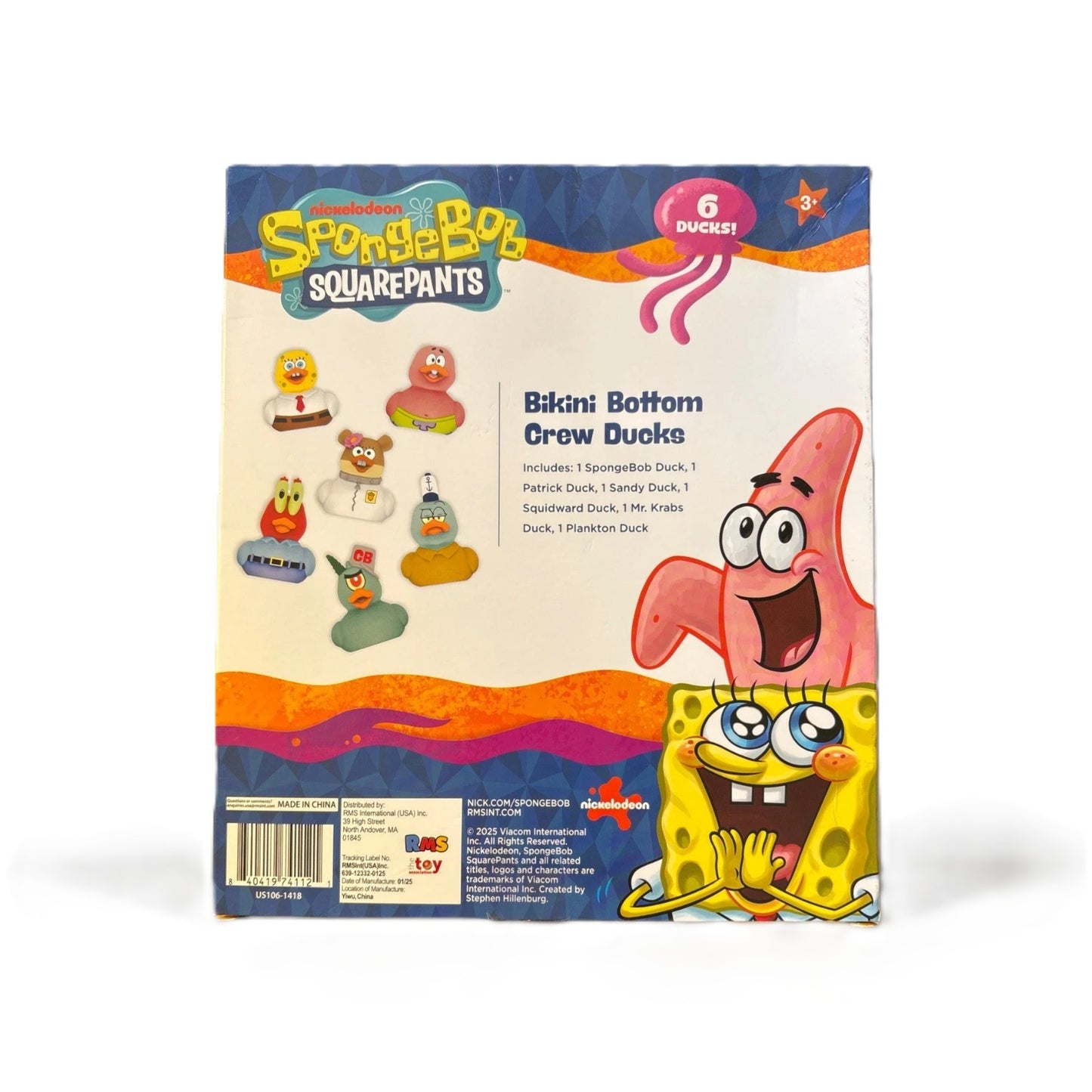 Nickelodeon Sponge Bob Square Pants Bikini Bottom Crew Ducks (6 Ducks!)
